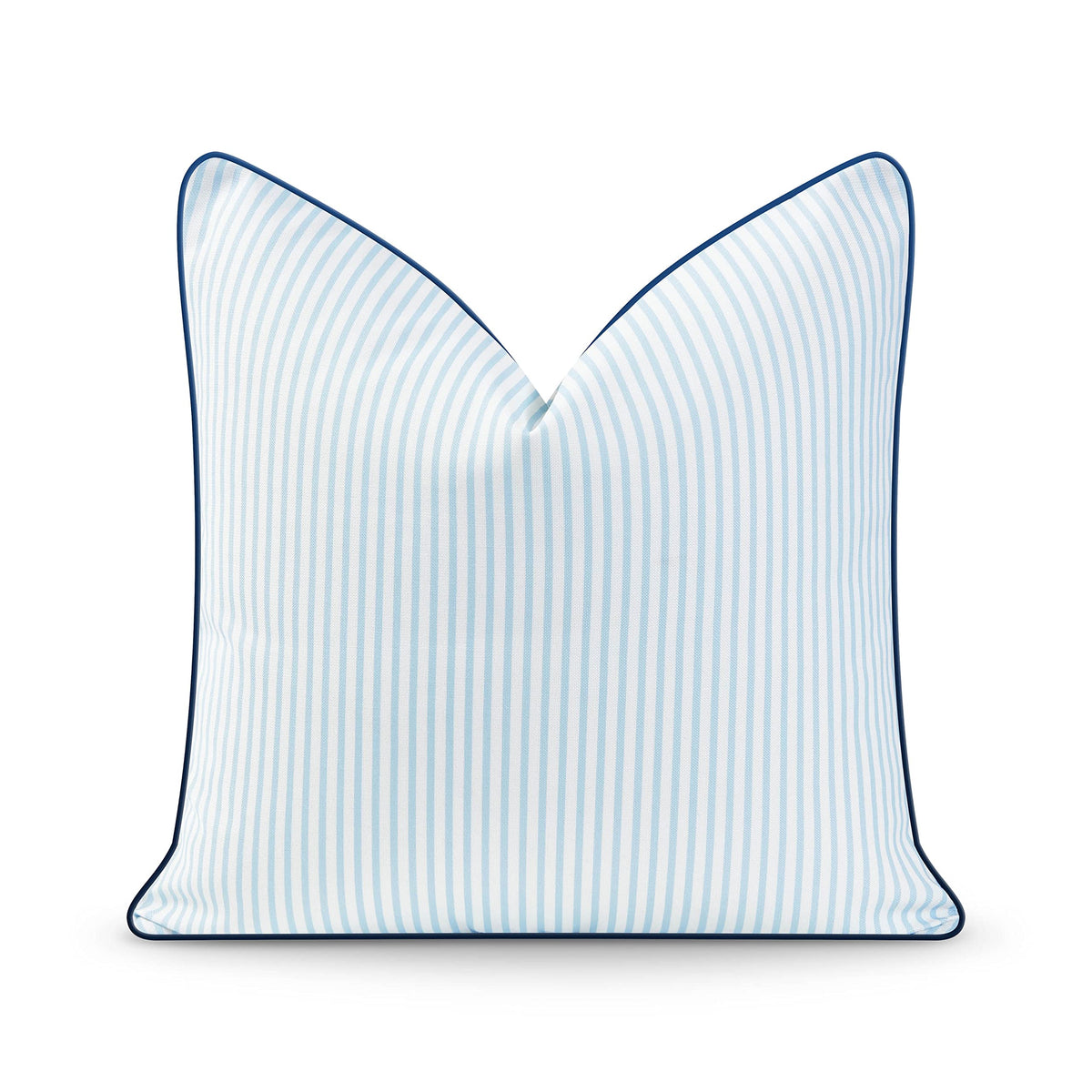 Hofdeco Premium Coastal Pillow Cover 20x20 blue striped front view