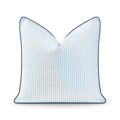 Hofdeco Premium Coastal Pillow Cover 20x20 blue striped front view
