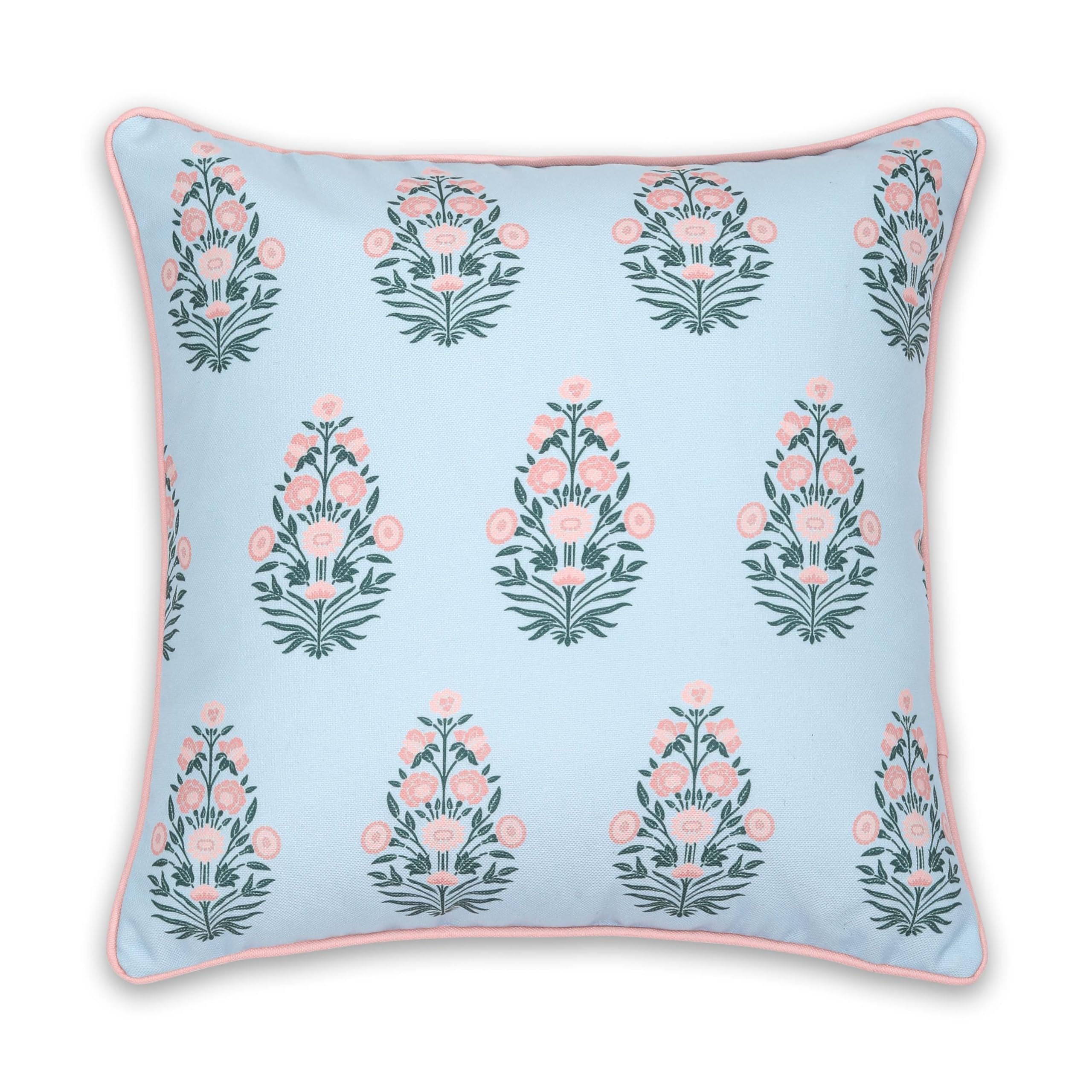 Hofdeco Premium coastal throw pillow cover on a couch with other cushions