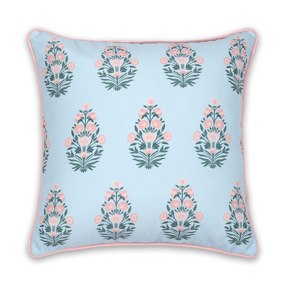 Hofdeco Premium coastal throw pillow cover on a couch with other cushions