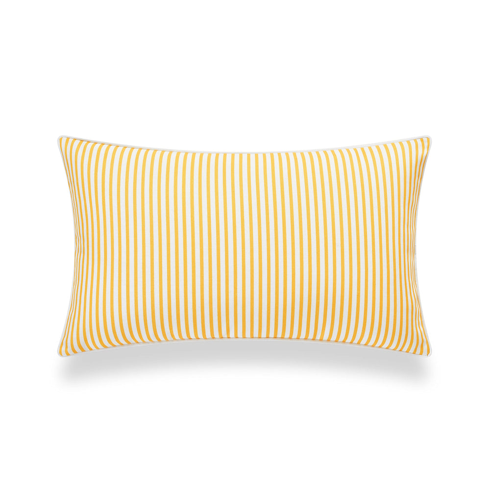 Hofdeco Premium Lumbar Pillow Cover with white piping detail