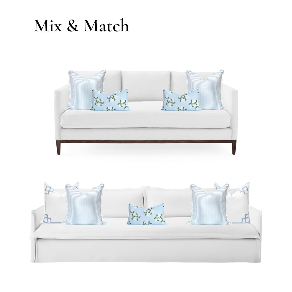 Hofdeco Premium pillow cover styled on outdoor furniture