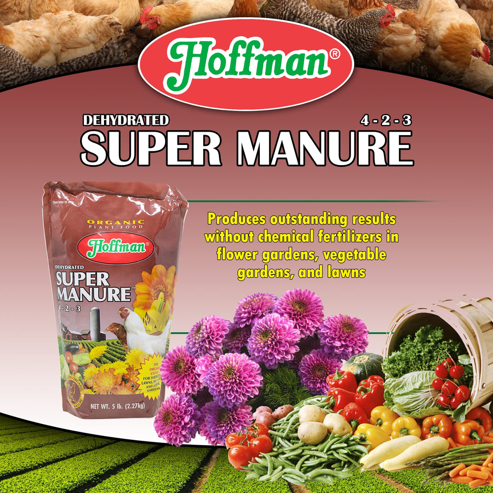 Hoffman Dehydrated Super Manure in garden soil