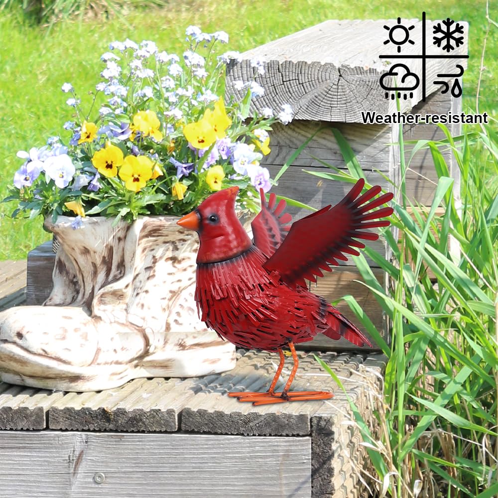 hogardeck Cardinal Garden Decor displayed in a garden setting
