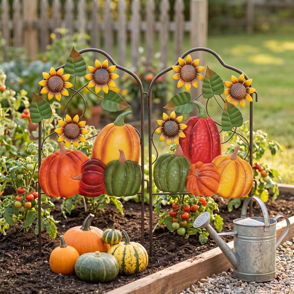 hogardeck decorative garden stakes displayed on a porch