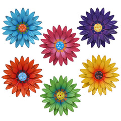 hogardeck Metal Flower Wall Decor 8" in vibrant colours