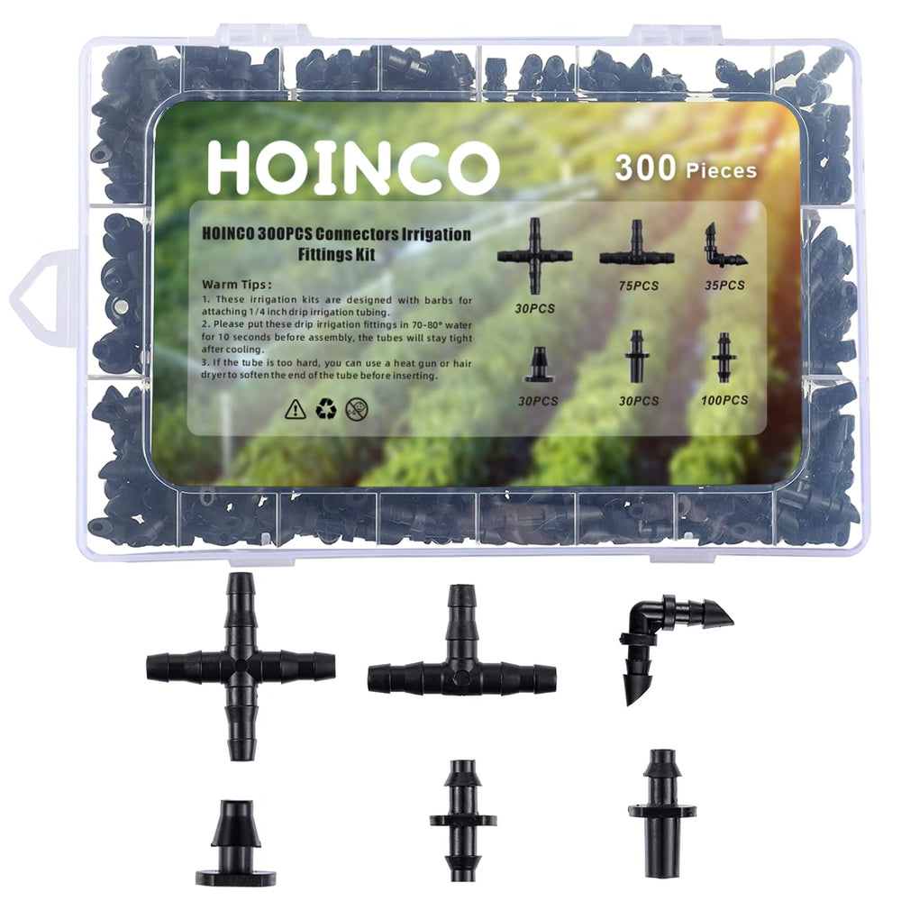 HOINCO 300PCS Drip Irrigation Parts Kit complete collection
