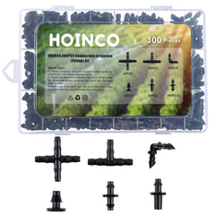 HOINCO 300PCS Drip Irrigation Parts Kit complete collection