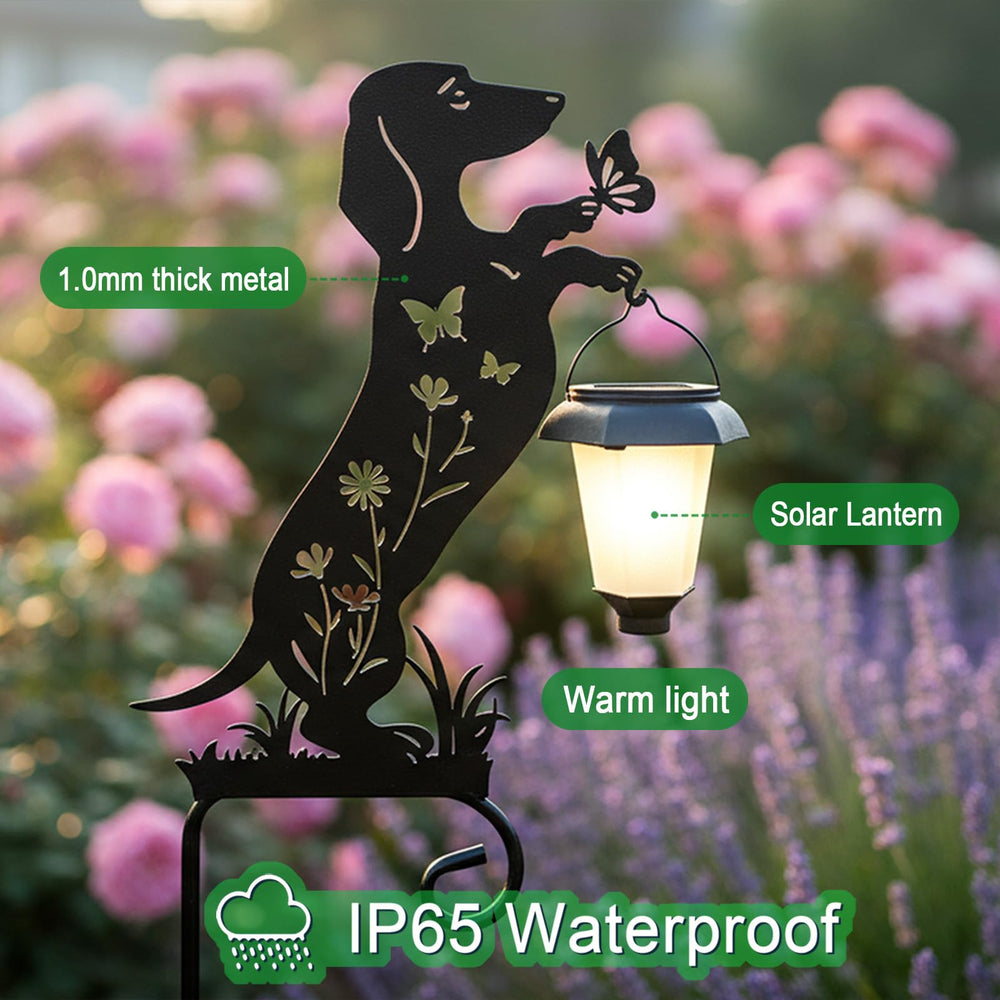 Hokfirm Dachshund Solar Light Garden Stake side view