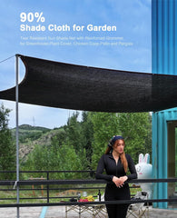 HOLAA Shade Cloth installed over a garden bed