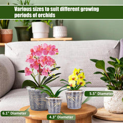 HOLANHING Orchid Pot Set includes 5.5-inch clear pot