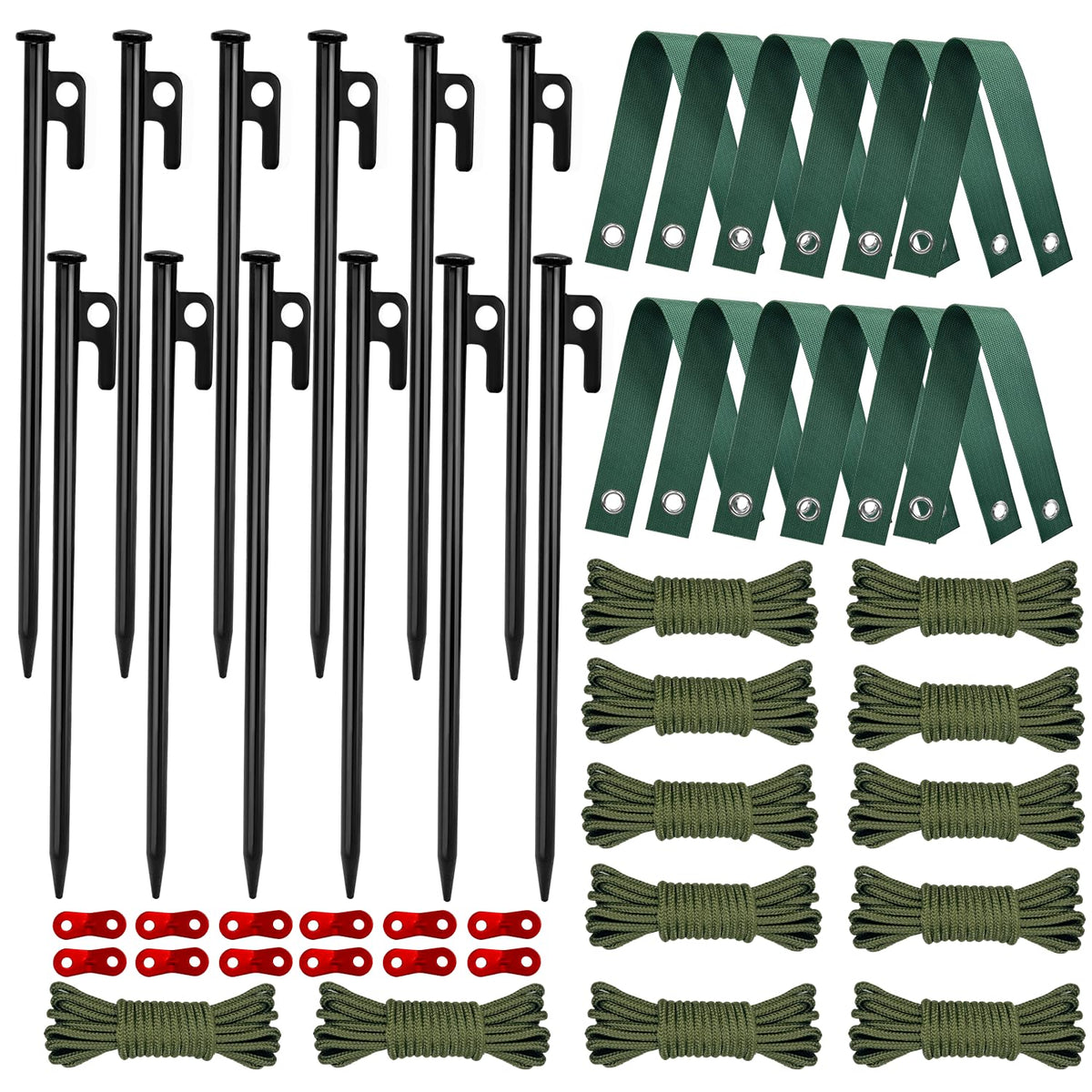 HOLANHING tree stakes kit packaging with stakes and straps
