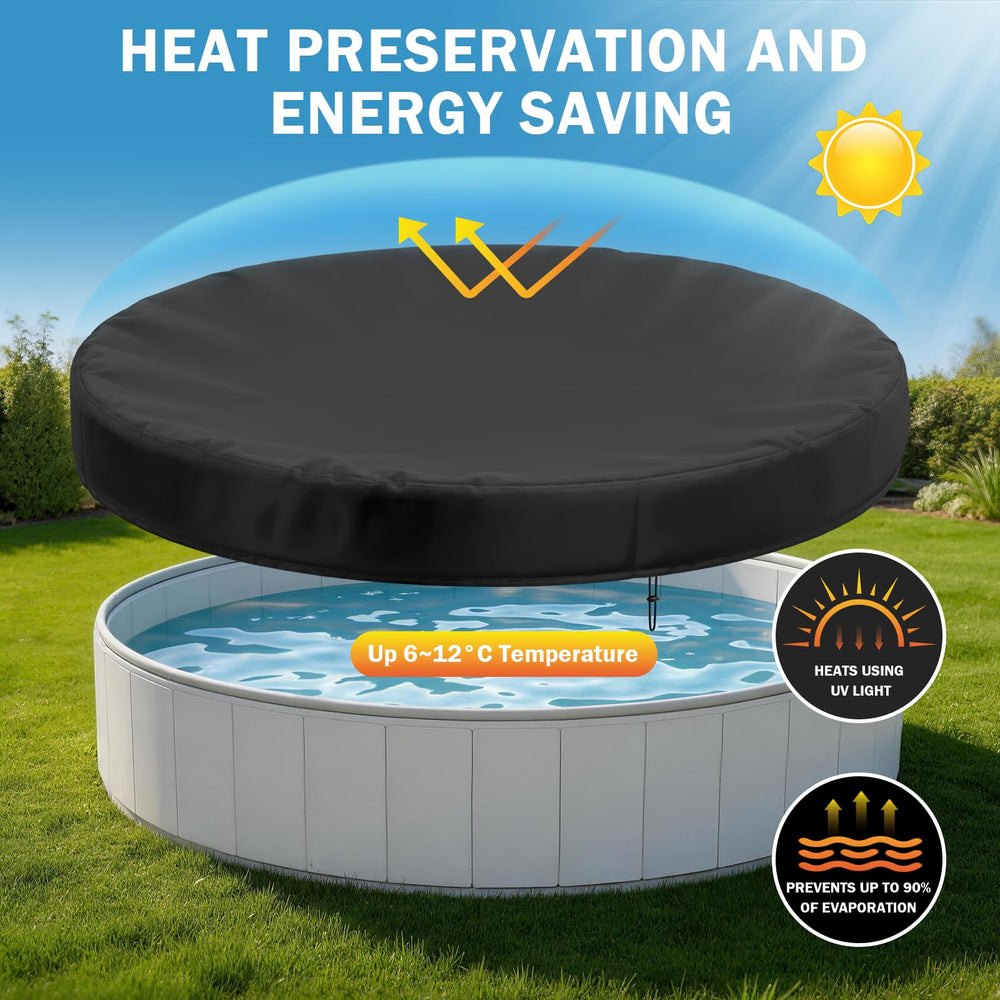 HOLDCOVER dog pool cover stored in a dry area