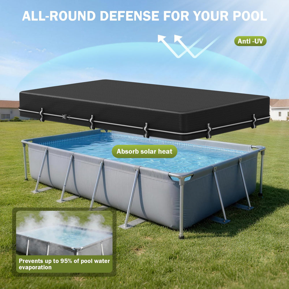 HOLDCOVER Rectangular Pool Cover close-up of 420D Oxford fabric