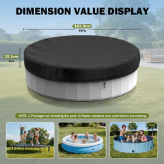 HOLDCOVER round pool cover showing drawstring feature
