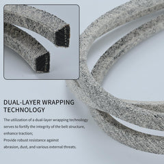 Holdly Deck Belt 5/8 x 146 packaging with specifications