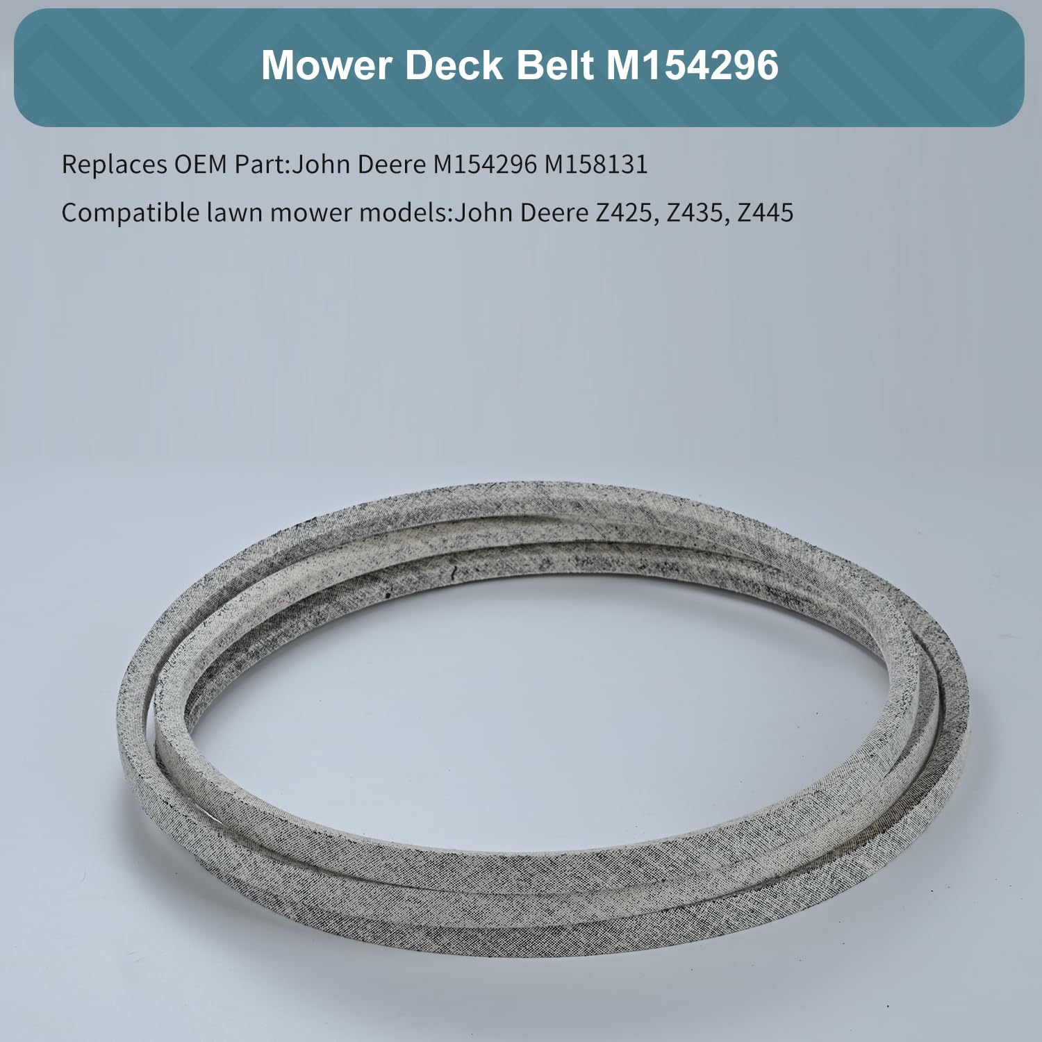 Holdly deck belt packaging with model number M154296