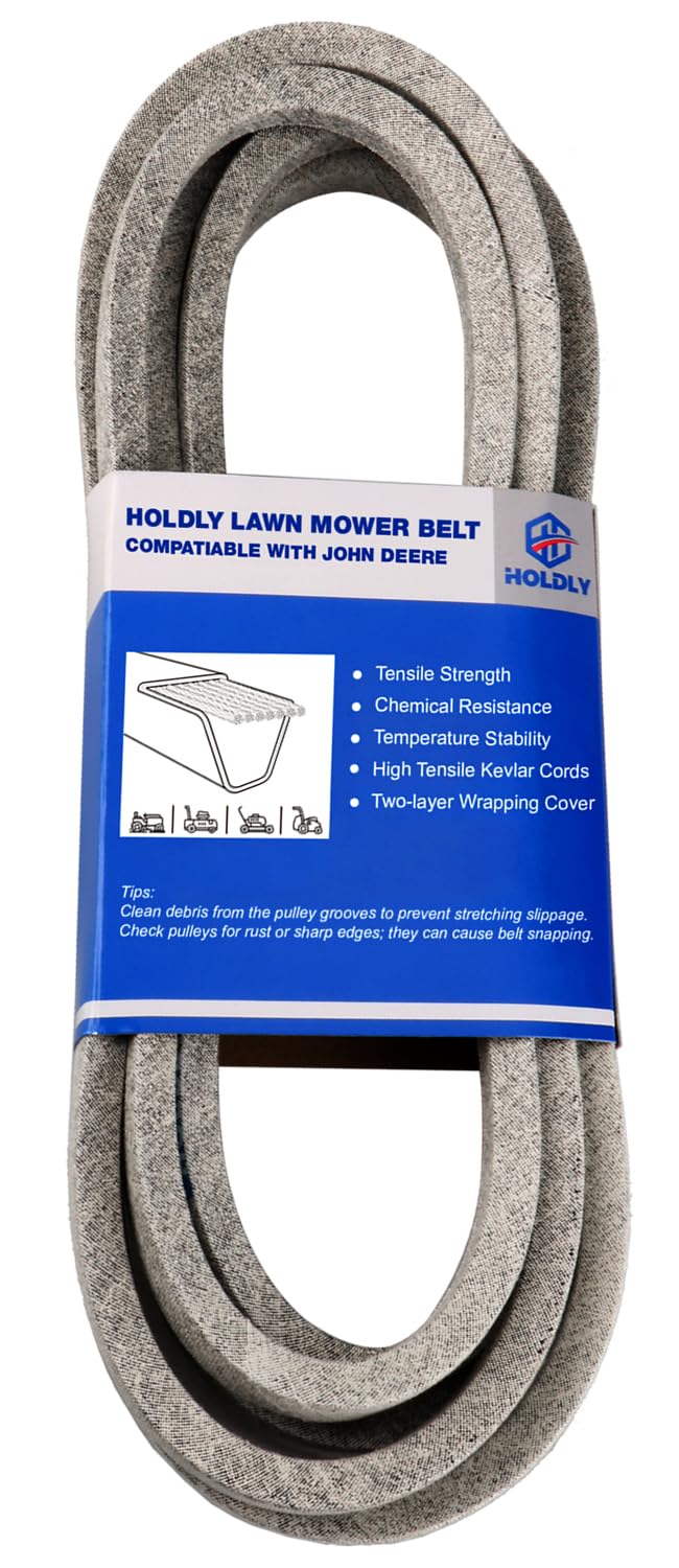 Holdly GX25628 deck belt front view with size details