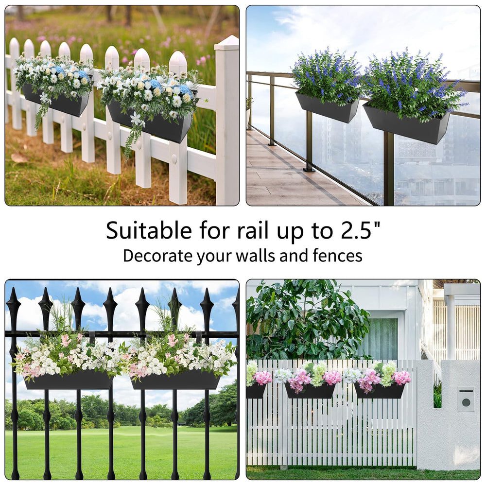 Holensun railing planter box with strawberries growing
