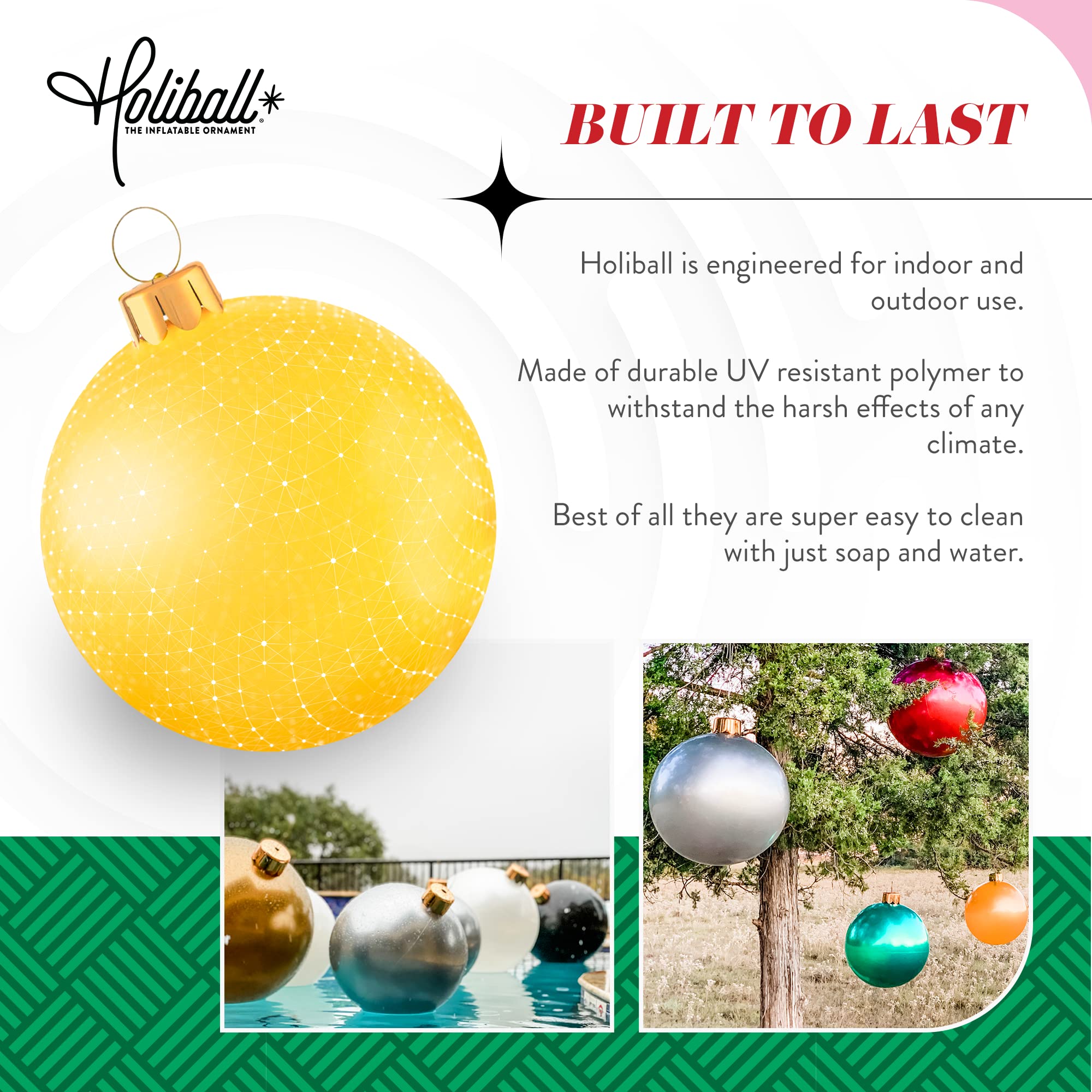 Holiball Inflatable Holiday Ornament compact storage bag
