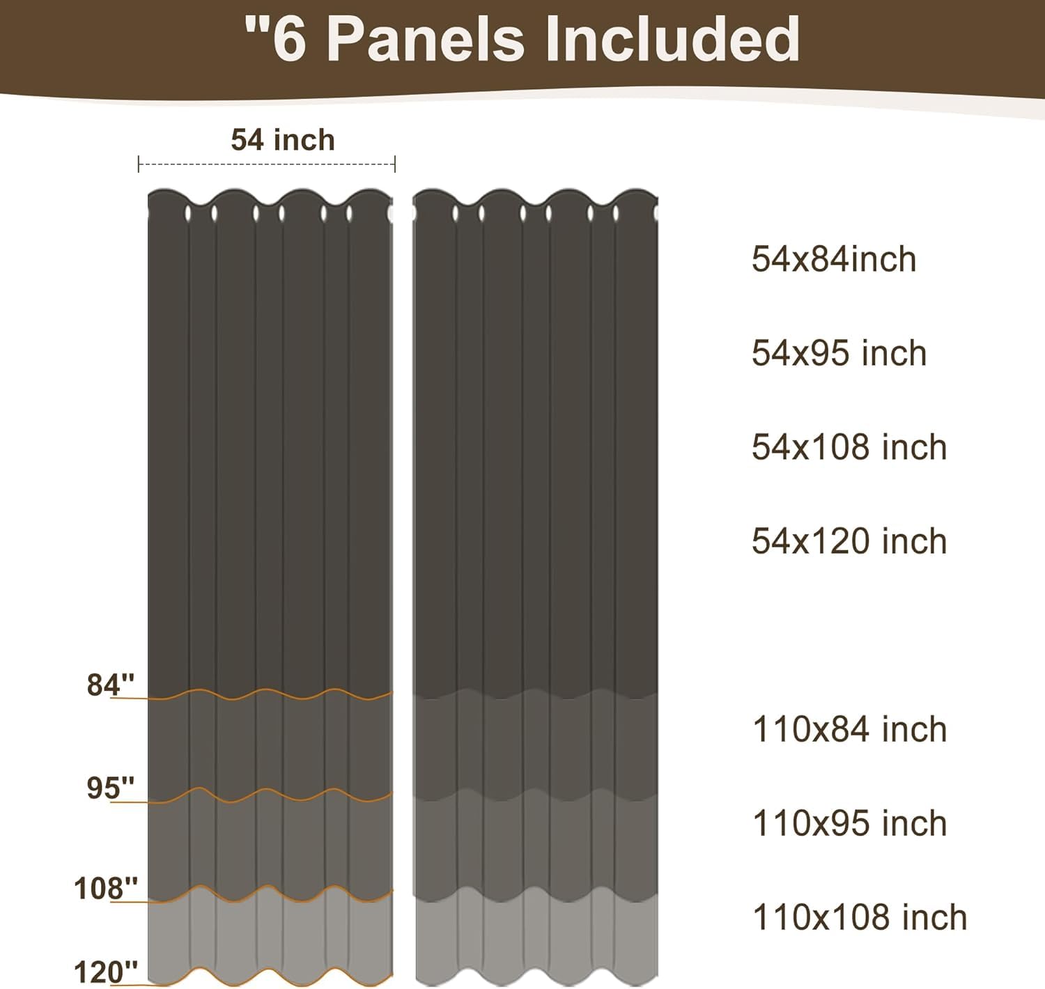 HolidayIdeas curtain package showing contents and size