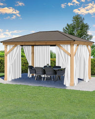 HolidayIdeas Outdoor Curtains 54x84 Inch White front view
