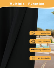 HolidayIdeas Outdoor Curtains hanging on a pergola