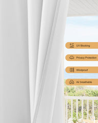 HolidayIdeas Outdoor Curtains on patio setup