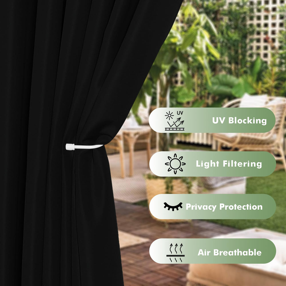 HolidayIdeas outdoor curtains set of 6 in packaging