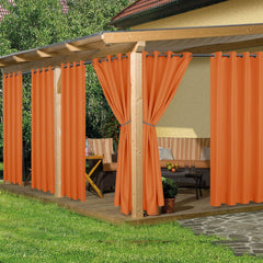 HolidayIdeas Outdoor Curtains set of 6 panels in Mecca Orange