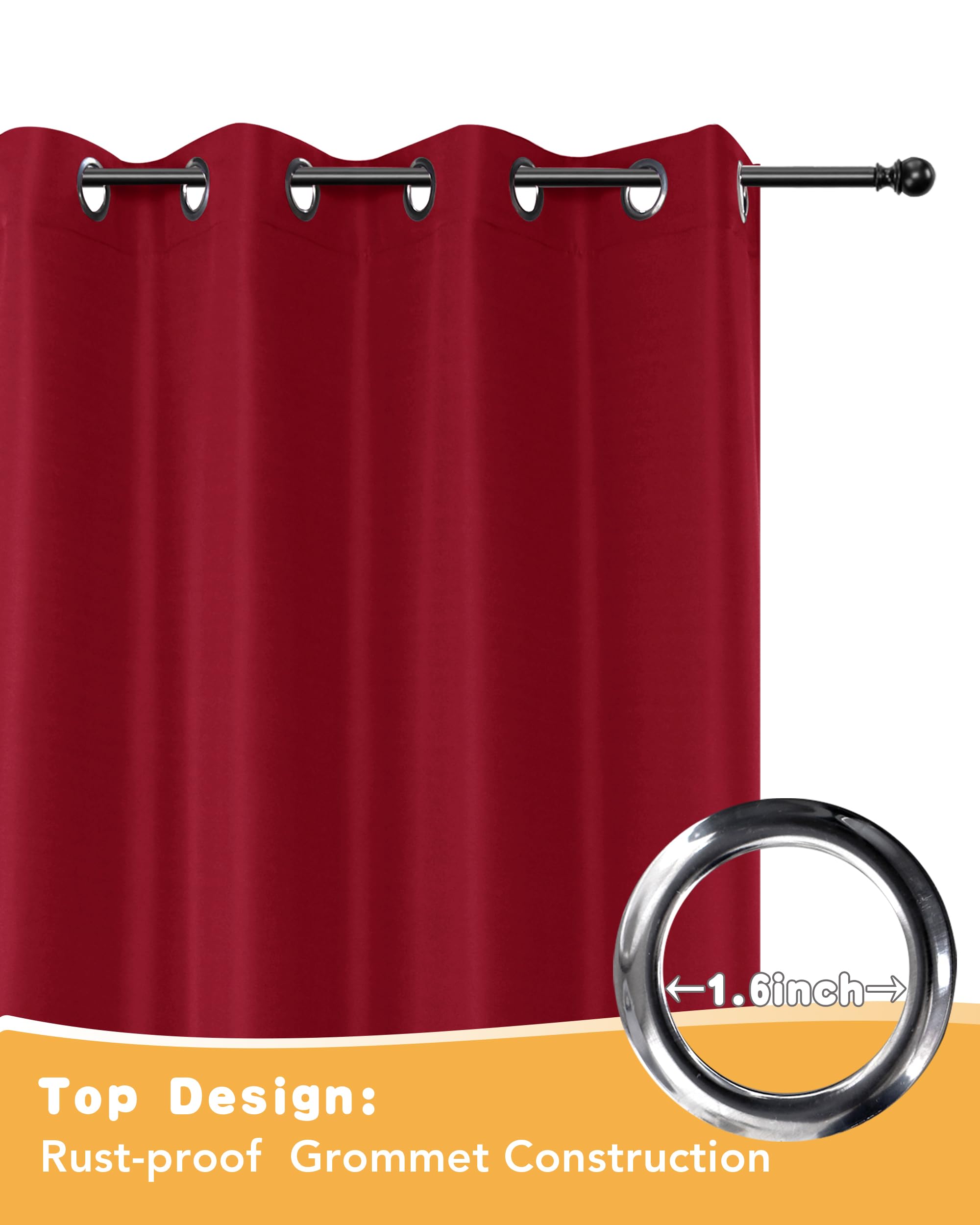 HolidayIdeas Red Outdoor Curtains hanging in a gazebo
