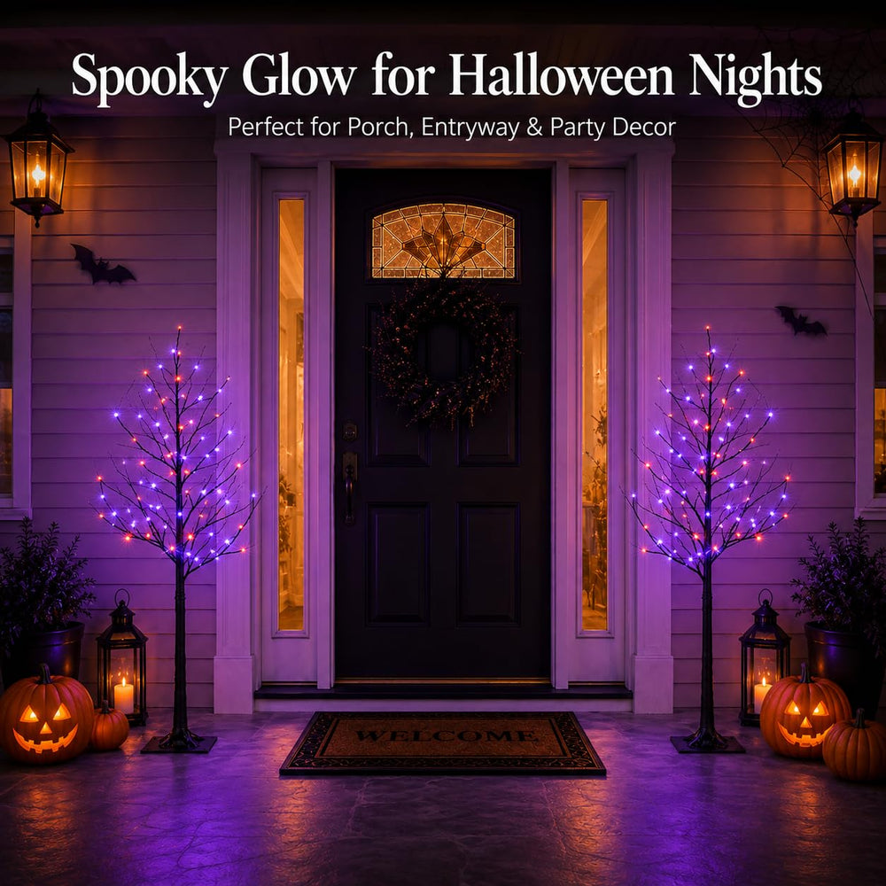 HOLIMAX Halloween trees with hanging decorations