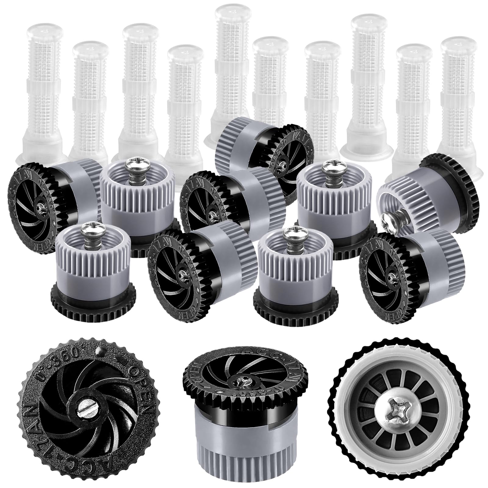 HolyMaji 10-piece variable arc nozzle set with 17AN size