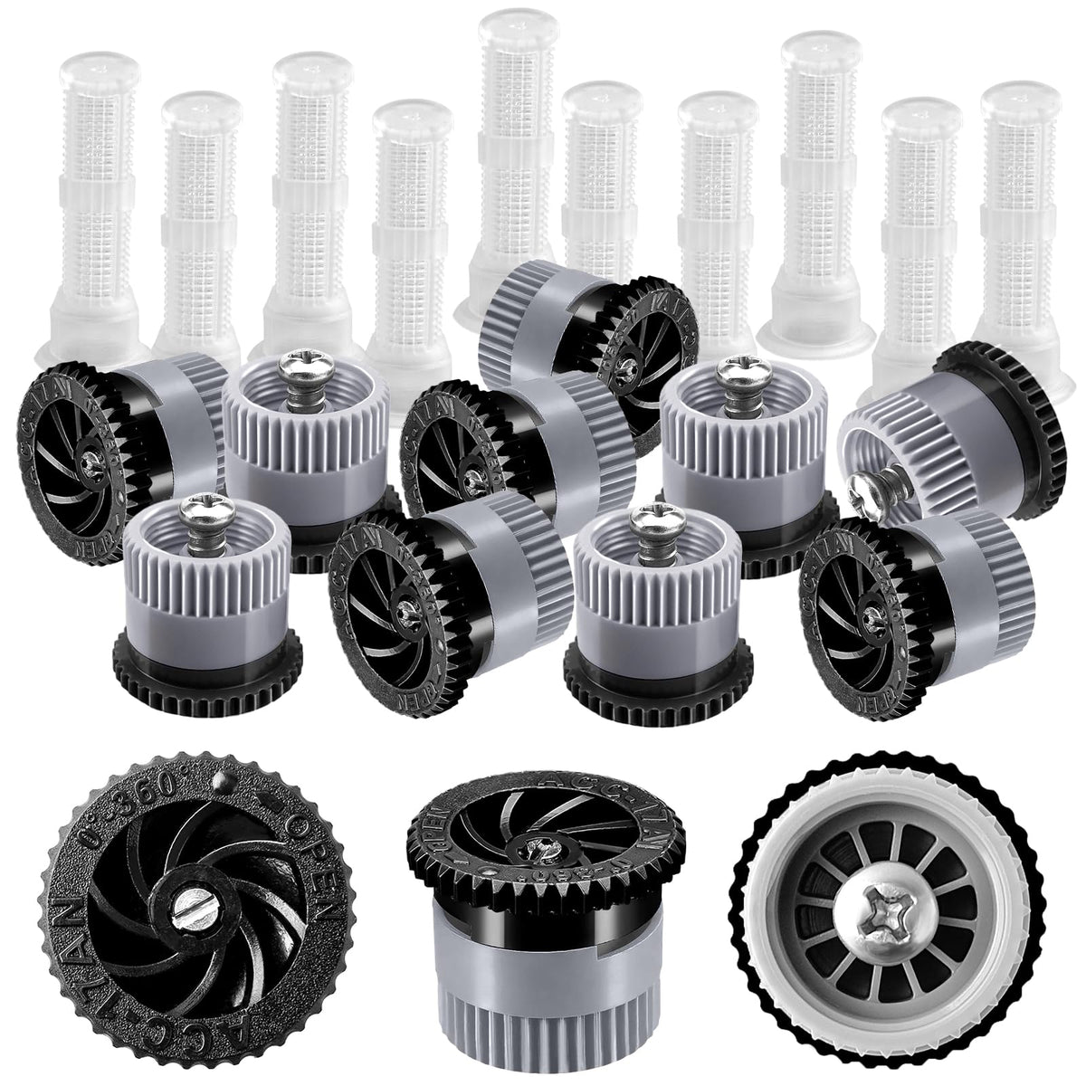 HolyMaji 10-piece variable arc nozzle set with 17AN size