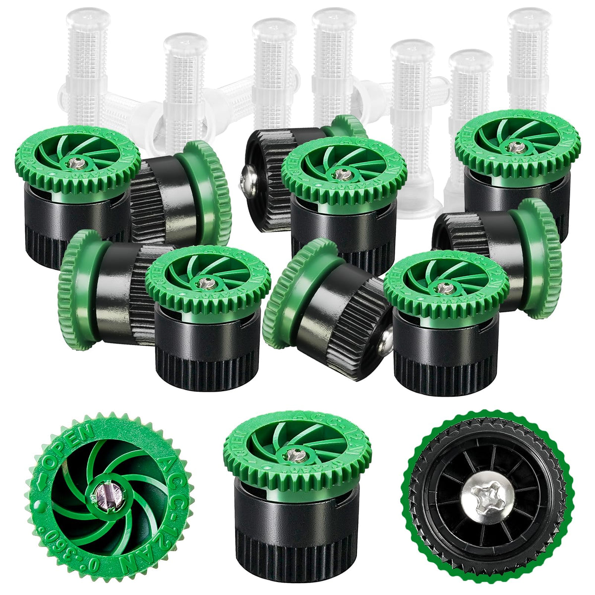 HolyMaji 10 Pieces Variable Arc Nozzle front view