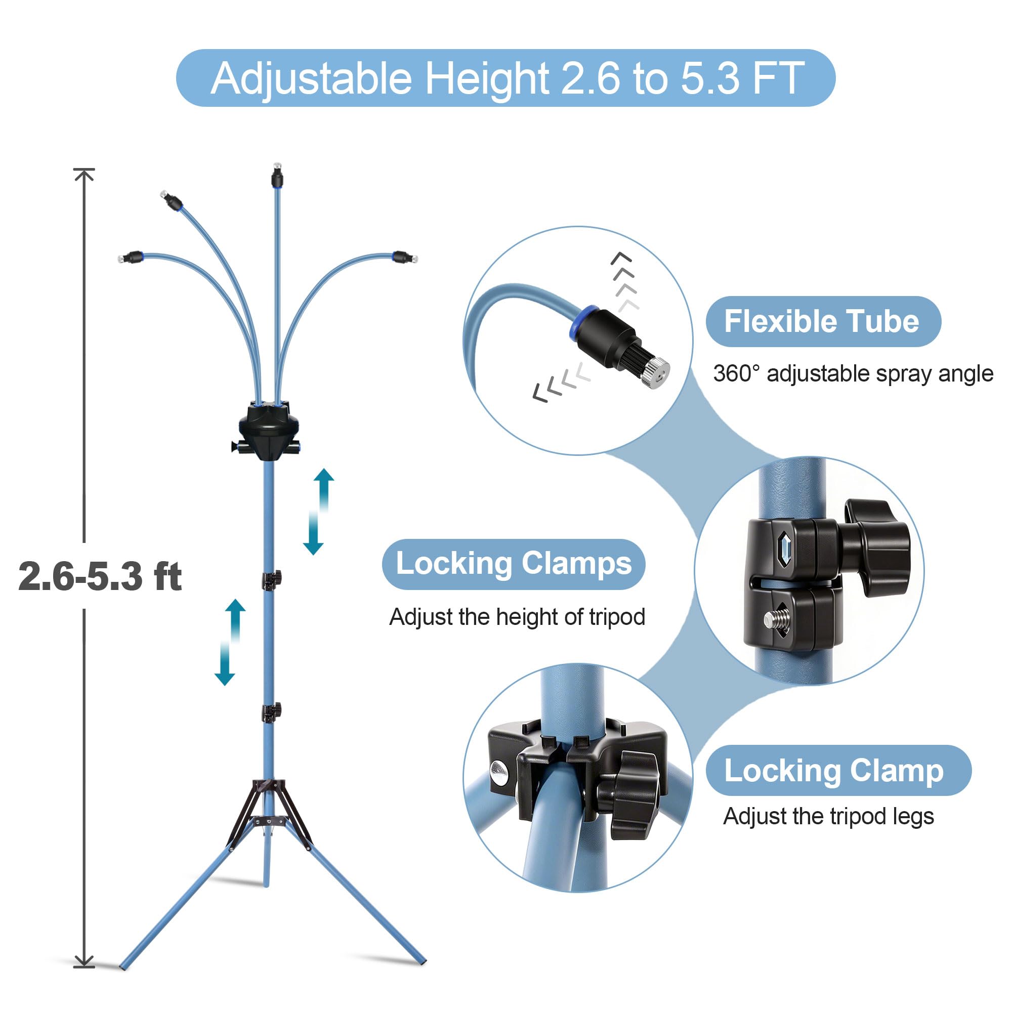Homasky misting system set up in backyard