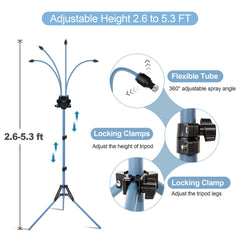 Homasky misting system set up in backyard