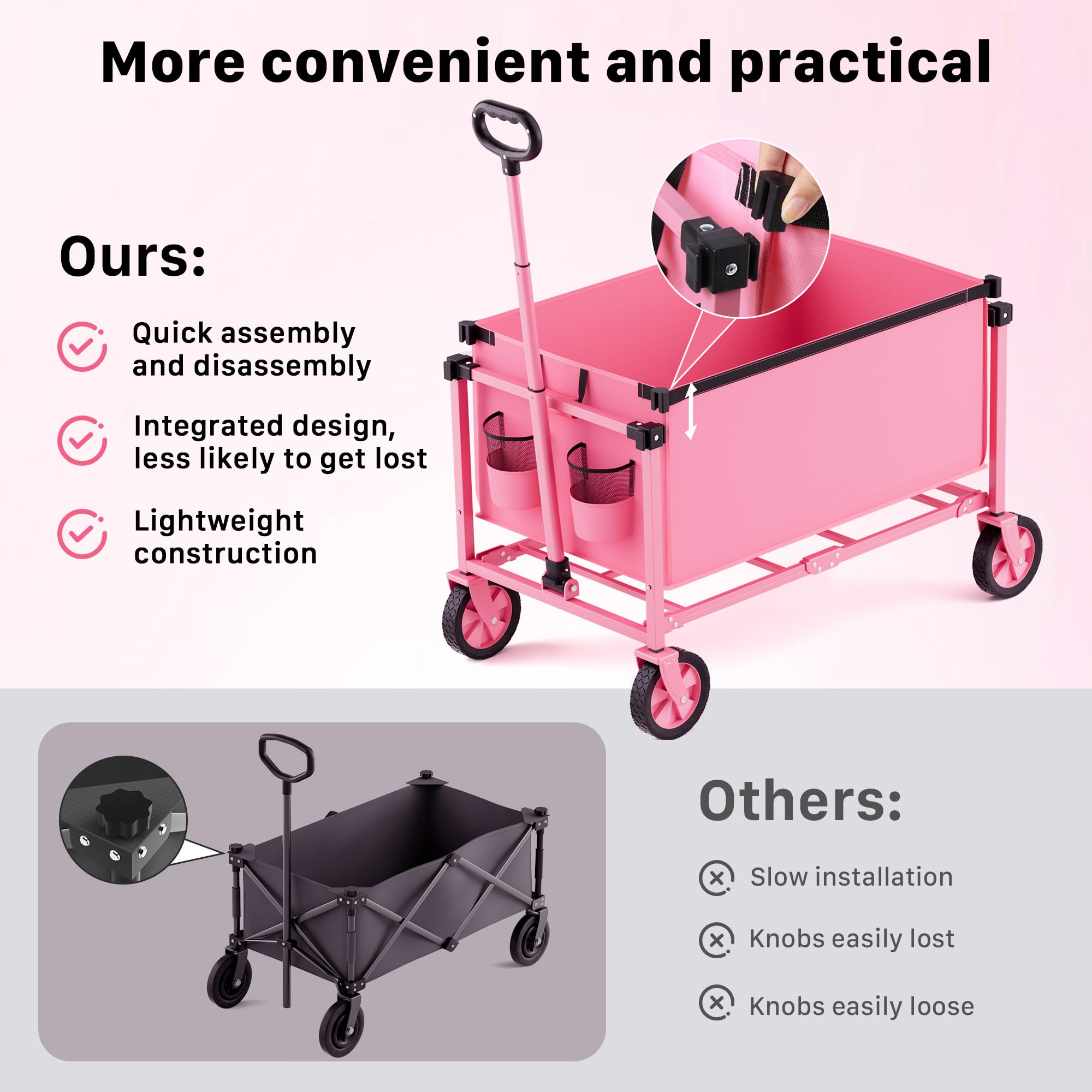 HOMBETTA collapsible wagon cart in use at a park