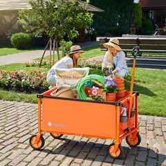 HOMBETTA Collapsible Wagon Cart with wheels side view