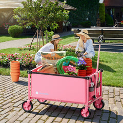 HOMBETTA wagon cart showing interior storage space and fabric liner