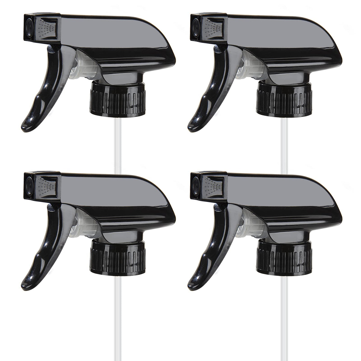 HOMBYS 4 pack black trigger sprayers with adjustable nozzle