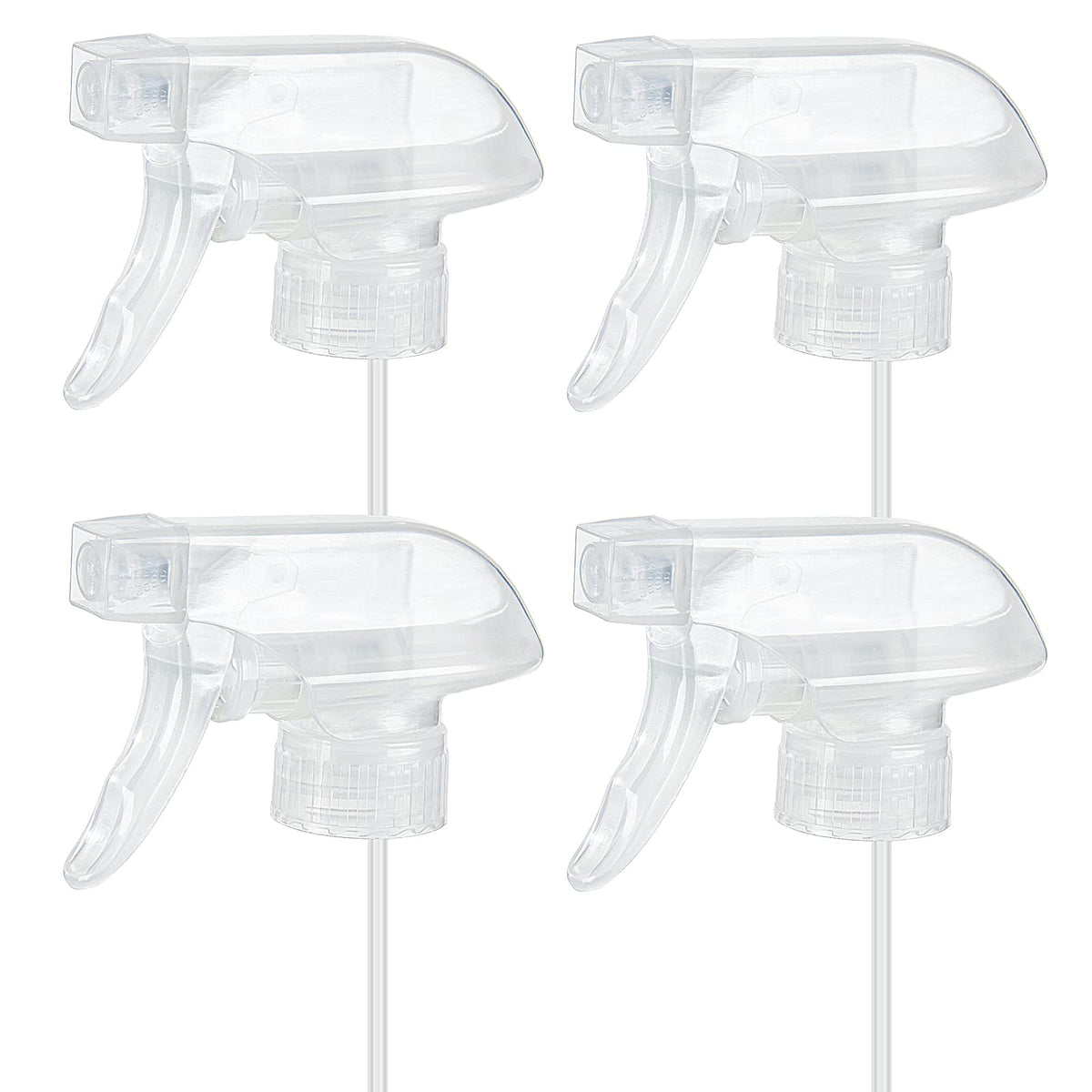 HOMBYS 4 Pack Clear Trigger Sprayers front view
