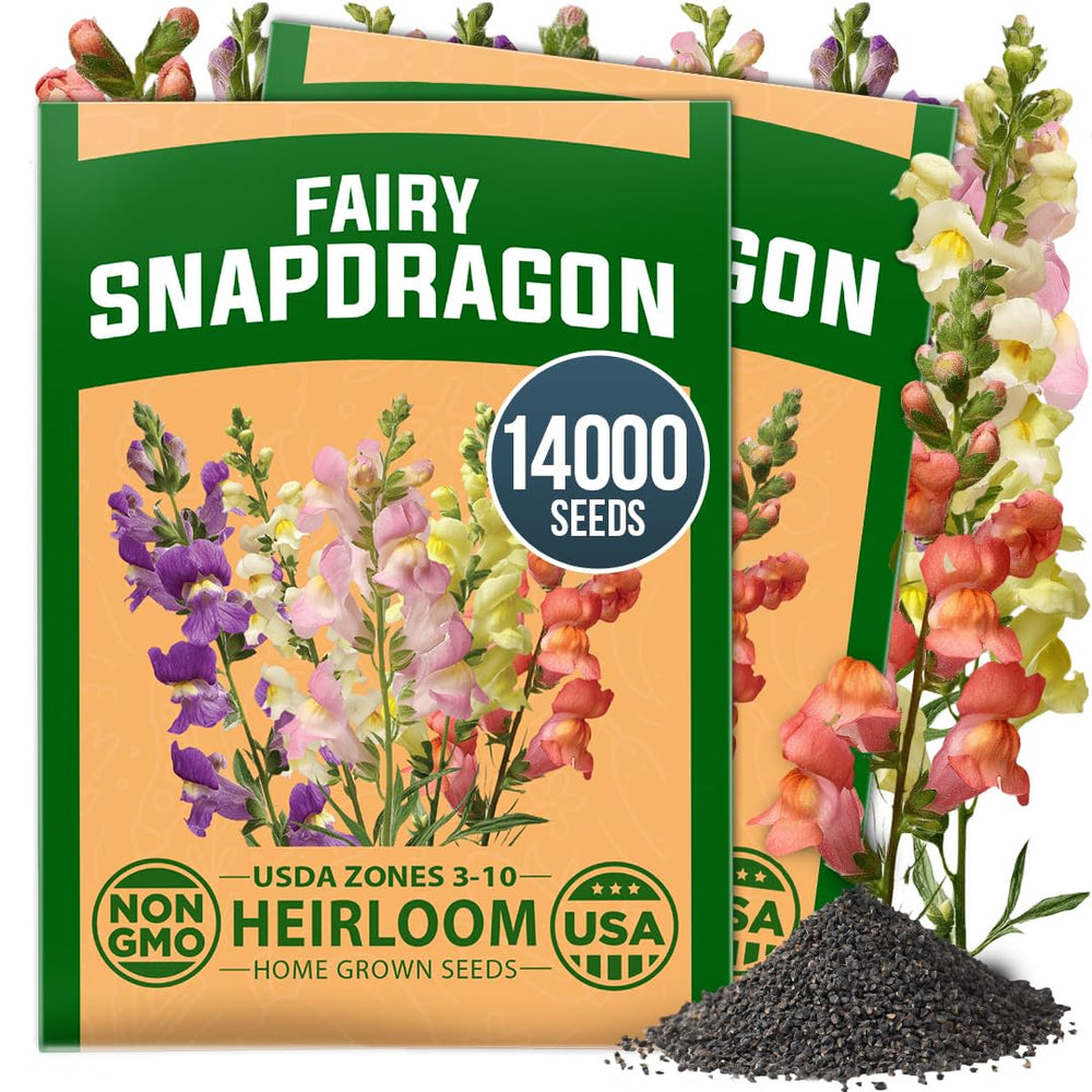 HOME GROWN Fairy Snapdragon Seeds packaging front view