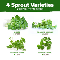 HOME GROWN microgreen seeds mix resealable packaging