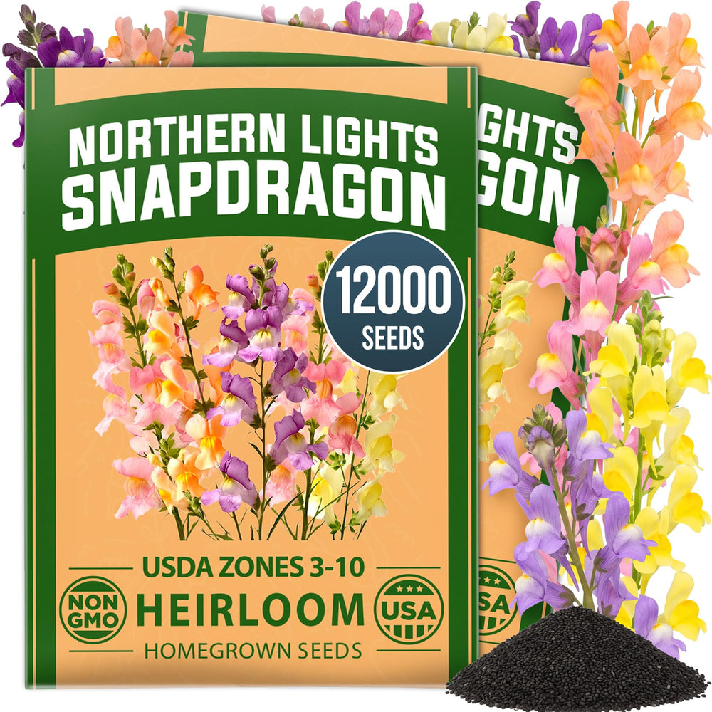 HOME GROWN Northern Lights Snapdragon Seeds packaging front view