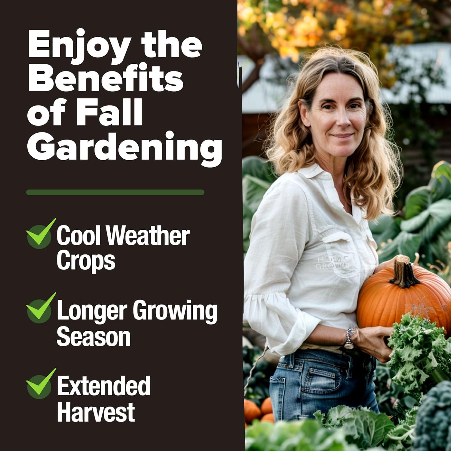 HOME GROWN seed packet with nutritional information