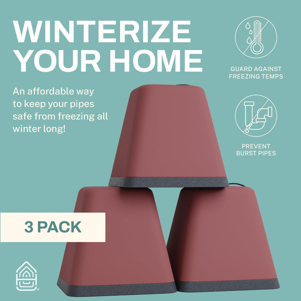 Home Intuition Faucet Cover pack of 3, red