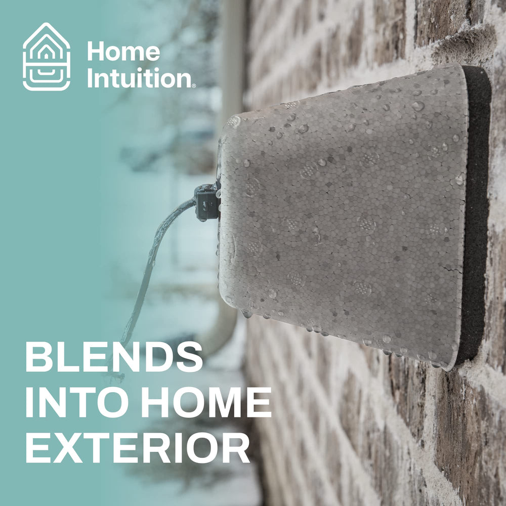Home Intuition Faucet Cover with dimensions shown