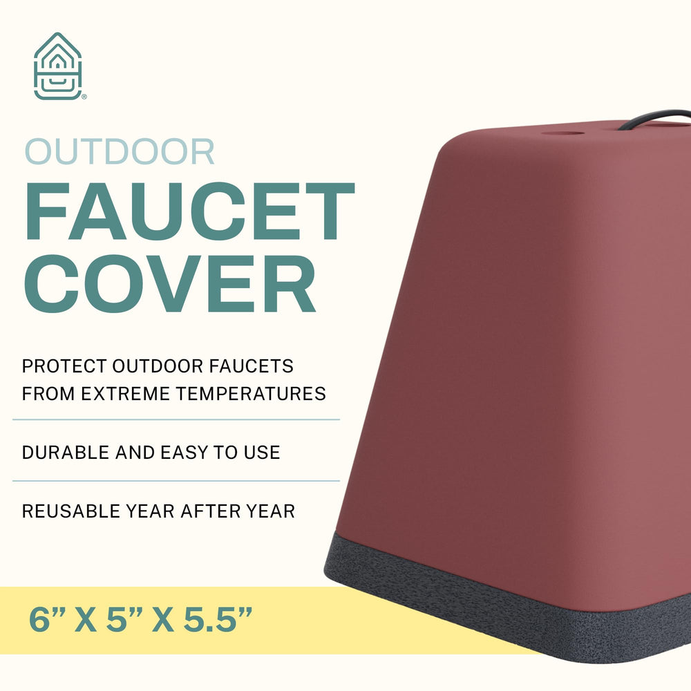 Home Intuition Foam Faucet Cover, red, side view