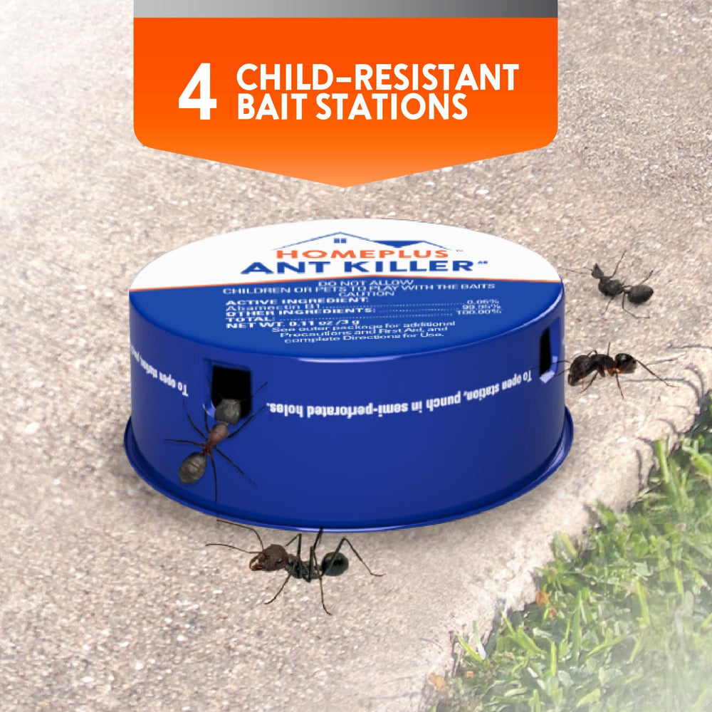 HOME PLUS Ant Killer Bait Station metal design close-up